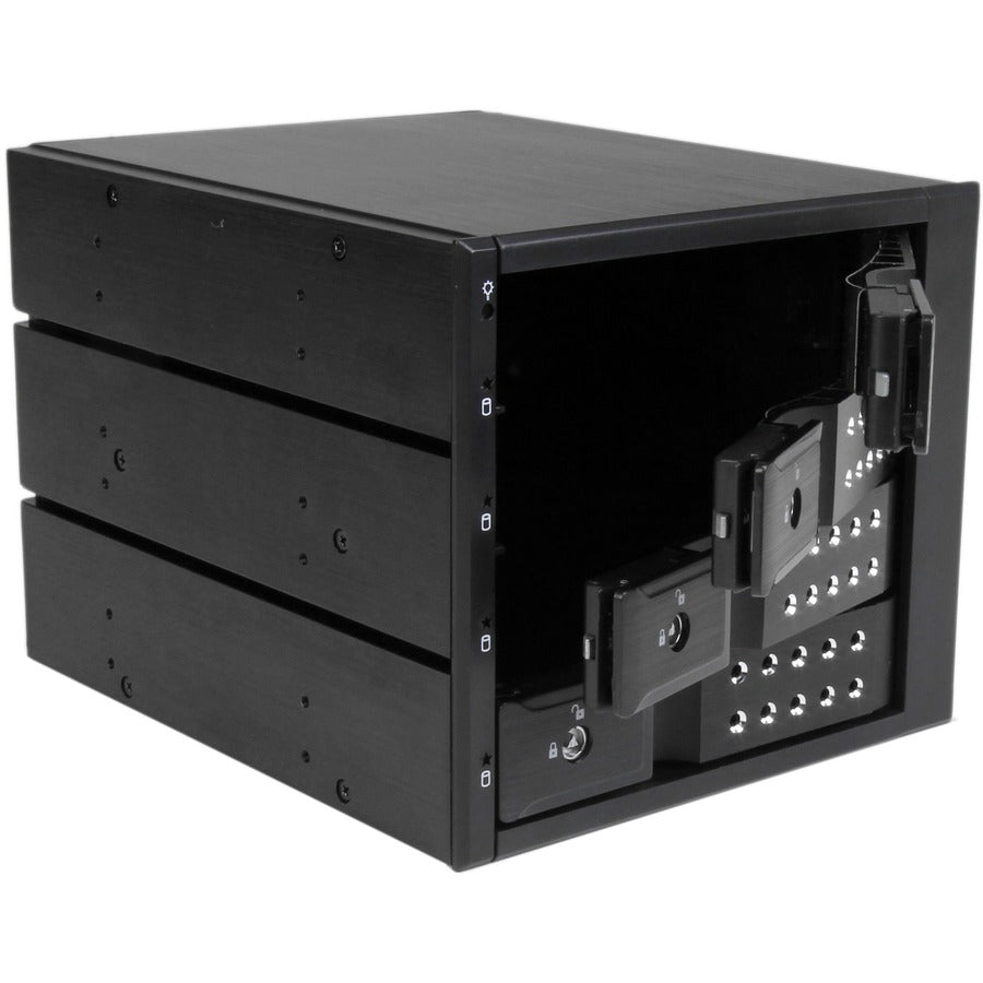 StarTech.com HSB4SATSASBA 4-Bay Aluminum Trayless Hot Swap Mobile Rack for 3.5 Inch SATA and SAS Drives