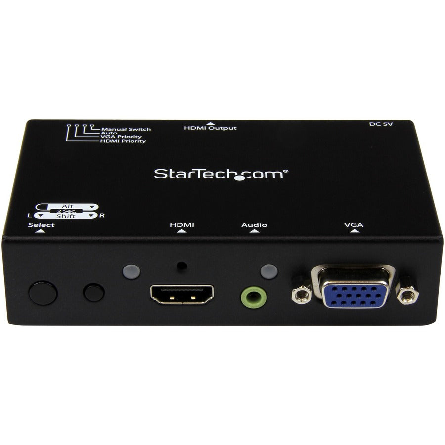 StarTech.com VS221VGA2HD HDMI & VGA Auto Switch – 1080p Support with Priority and Automatic Switching