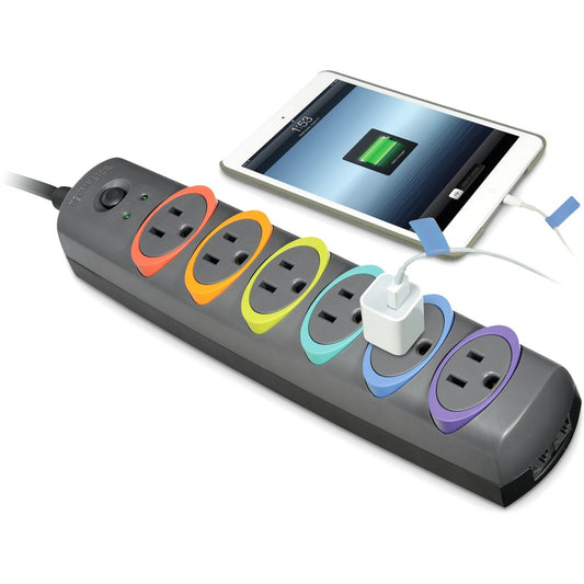Kensington SmartSockets Premium Surge Protector with 6 Outlets and 1260 Joules of Protection