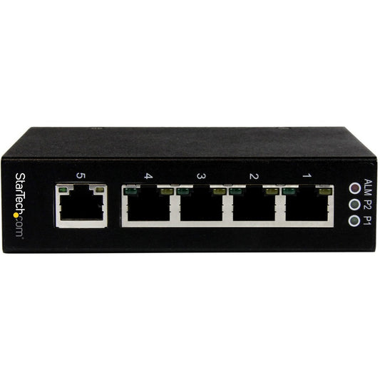 StarTech.com IES51000 5-Port Unmanaged Industrial Gigabit Ethernet Switch - DIN Rail and Wall Mountable