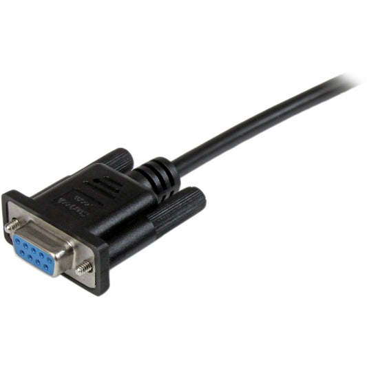 StarTech.com 1m Black DB9 RS232 Serial Null Modem Cable F/F (Part SCNM9FF1MBK)