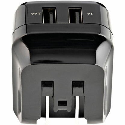 StarTech.com Travel USB Wall Charger - 2 Port Universal Power Adapter for International Travel - Model USB2PACBK