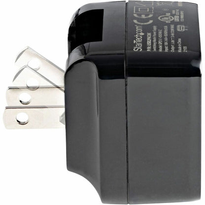 StarTech.com Travel USB Wall Charger - 2 Port Universal Power Adapter for International Travel - Model USB2PACBK