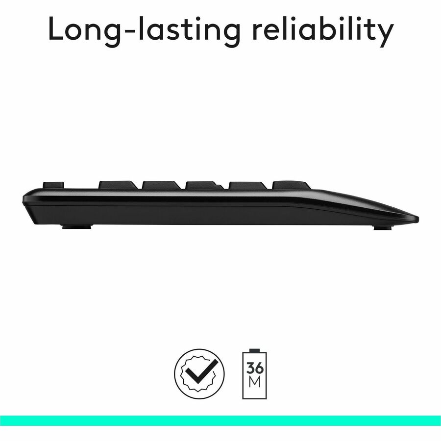Logitech MK345 Wireless Keyboard and Mouse Combo – Full-Size Keyboard with Palm Rest and Right-Handed Wireless Mouse