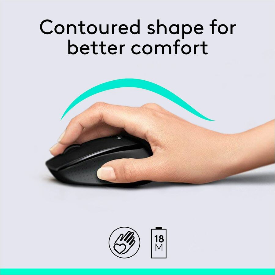 Logitech MK345 Wireless Keyboard and Mouse Combo – Full-Size Keyboard with Palm Rest and Right-Handed Wireless Mouse