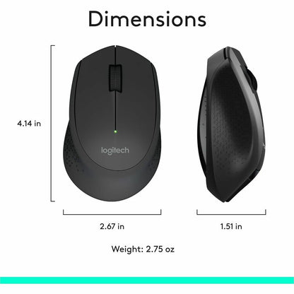 Logitech MK345 Wireless Keyboard and Mouse Combo – Full-Size Keyboard with Palm Rest and Right-Handed Wireless Mouse