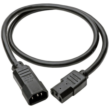 Eaton Tripp Lite Series Heavy-Duty Power Extension Cord, C13 to C14 - 15A, 250V, 14 AWG, 3 ft. Black