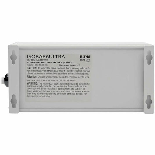Eaton Tripp Lite Series Isobar 6-Outlet Surge Protector with 6 ft. Cord and 3330 Joules Protection
