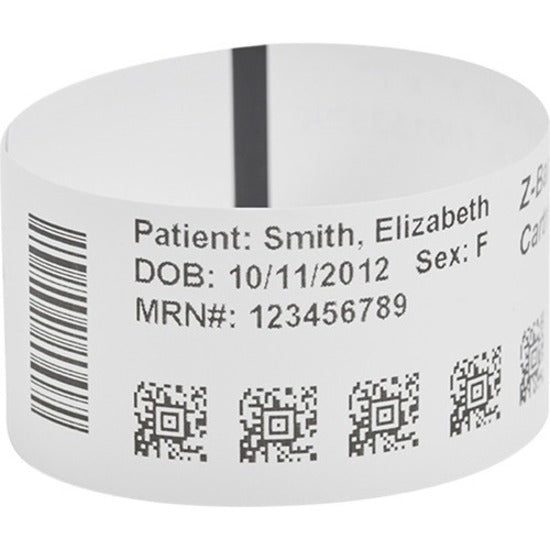 Zebra Z-Band UltraSoft Wristband Cartridge Kit (White) – Durable Direct Thermal Vinyl Wristbands with Tamper-Evident Closure for Zebra HC100 Printer