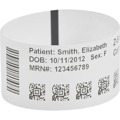 Zebra Z-Band UltraSoft Wristband Cartridge Kit (White) – Durable Direct Thermal Vinyl Wristbands with Tamper-Evident Closure for Zebra HC100 Printer