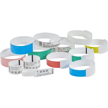 Zebra Z-Band UltraSoft Wristband Cartridge Kit (White) – Durable Direct Thermal Vinyl Wristbands with Tamper-Evident Closure for Zebra HC100 Printer