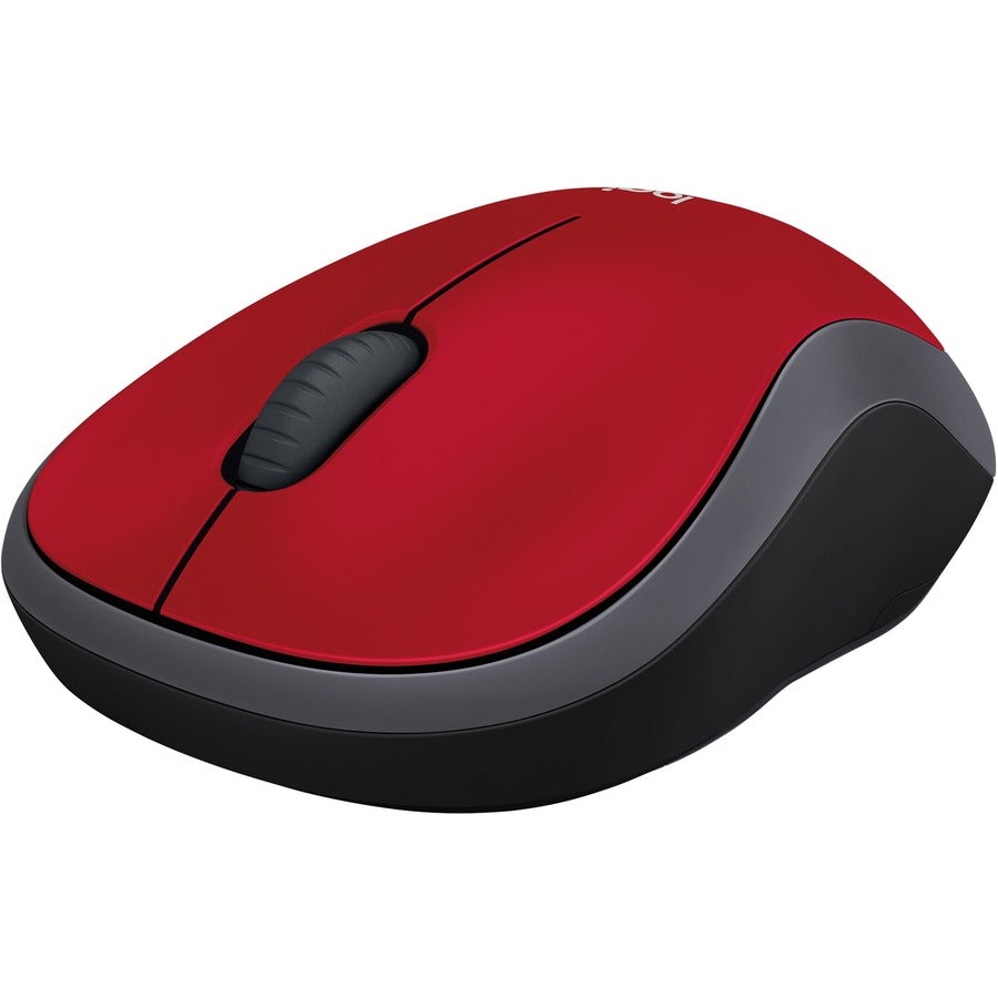 Logitech M185 Wireless Mouse with 2.4GHz USB Receiver - Red