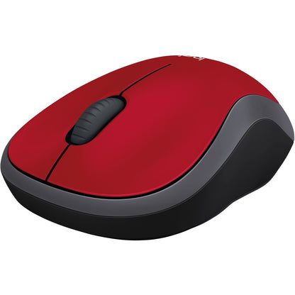 Logitech M185 Wireless Mouse with 2.4GHz USB Receiver - Red