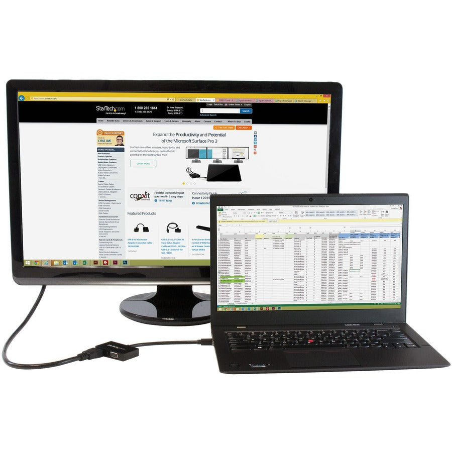StarTech.com MDP2HDVGA Travel 2-in-1 Mini DisplayPort to HDMI & VGA Adapter