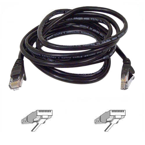 Belkin A3L791-20-BLK-S 20 ft Cat5e Snagless Ethernet Patch Cable