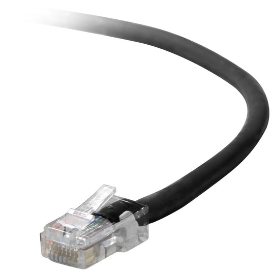 Belkin Cat5e Snagless Ethernet Patch Cable - 1 ft, Black, for Reliable Network Connections