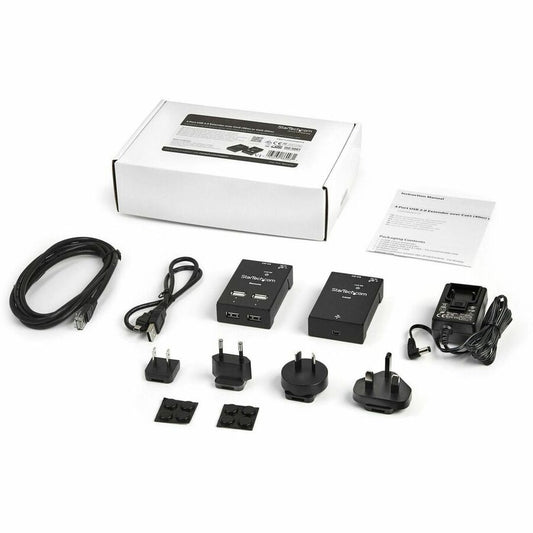 StarTech.com 4 Port USB 2.0 Extender over Cat5/Cat6 - Up to 130 Feet