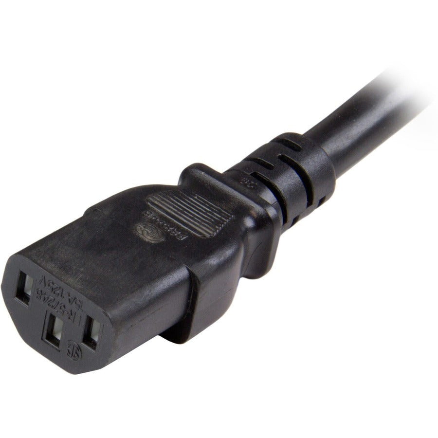 StarTech.com PXTC13C20143 3 ft Heavy Duty C13 to C20 Power Cord — 14 AWG, 125V, 15A for Servers and PDU Connections