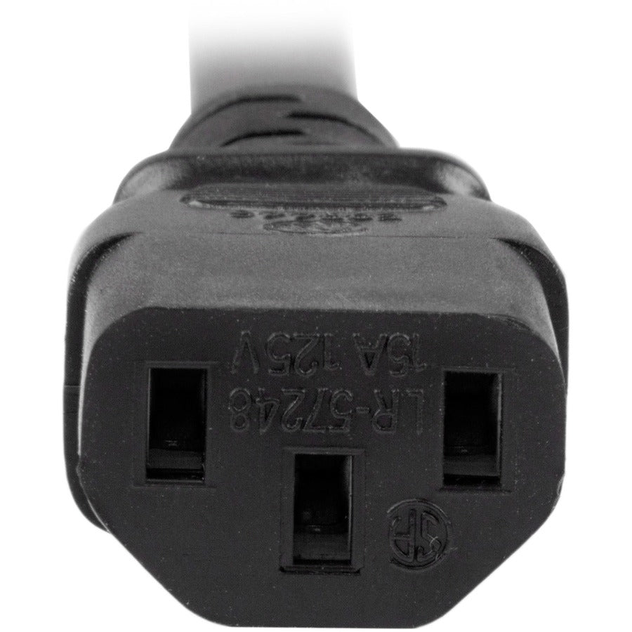 StarTech.com PXTC13C20143 3 ft Heavy Duty C13 to C20 Power Cord — 14 AWG, 125V, 15A for Servers and PDU Connections
