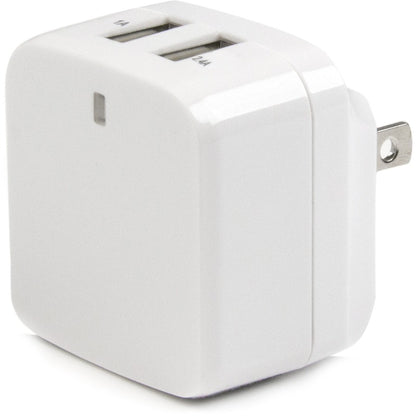StarTech.com Travel USB Wall Charger with Dual Ports and International Power Adapter