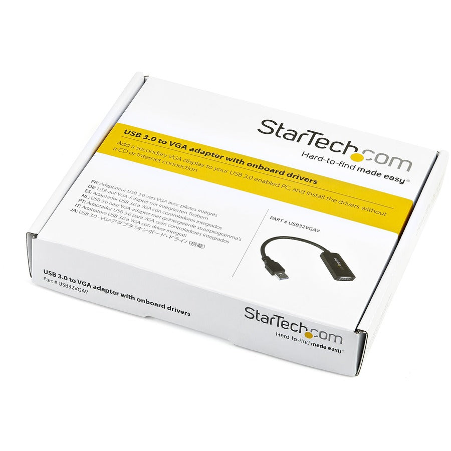 StarTech.com USB 3.0 to VGA Video Adapter with On-Board Driver Installation - Supports 1920x1200 Resolution