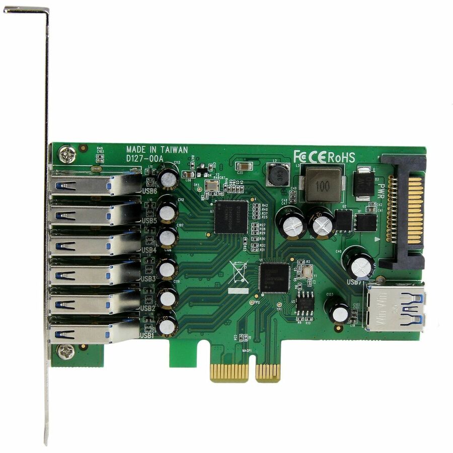 StarTech.com PEXUSB3S7 7-Port PCI Express USB 3.2 Gen 1 Card with 5Gbps Data Transfer