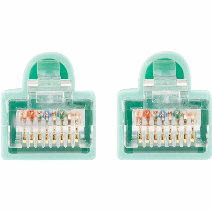 Eaton Tripp Lite Series Cat6a 10G Snagless UTP Ethernet Cable (RJ45 M/M), Aqua, 10 ft.