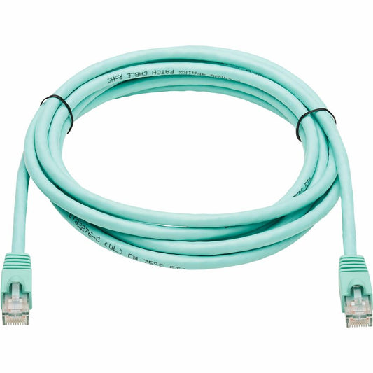 Eaton Tripp Lite Series Cat6a 10G Snagless UTP Ethernet Cable (RJ45 M/M), Aqua, 10 ft.