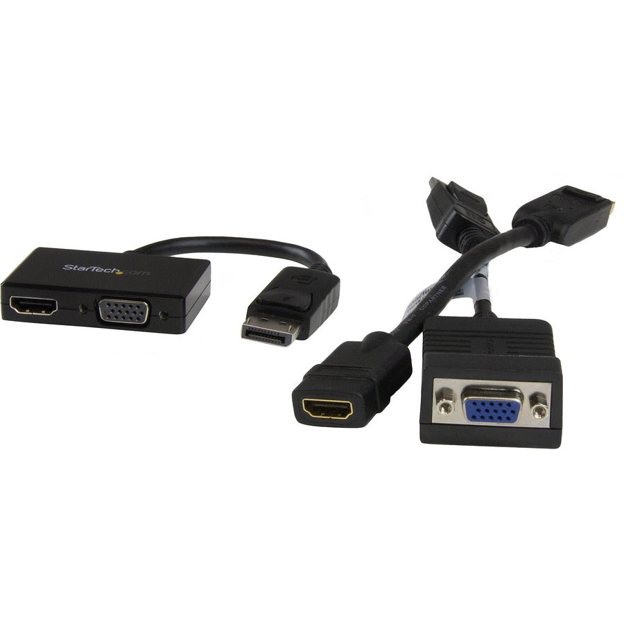 StarTech.com DP2HDVGA Travel A/V Adapter: 2-in-1 DisplayPort to HDMI and VGA