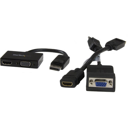 StarTech.com DP2HDVGA Travel A/V Adapter: 2-in-1 DisplayPort to HDMI and VGA
