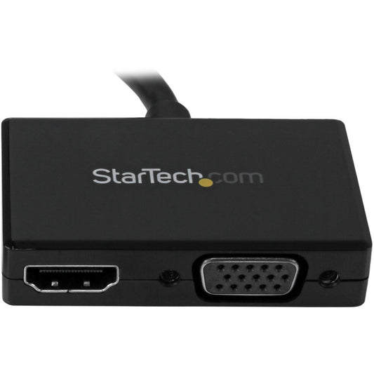 StarTech.com DP2HDVGA Travel A/V Adapter: 2-in-1 DisplayPort to HDMI and VGA