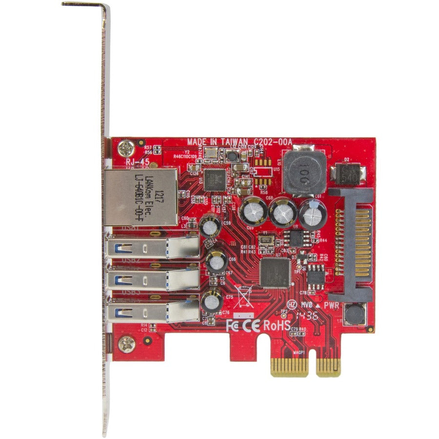 StarTech.com PEXUSB3S3GE 3-Port PCIe USB 3.2 Gen 1 and Gigabit Ethernet Card