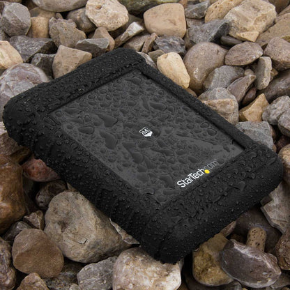 StarTech.com Rugged 2.5-inch USB 3.0 Hard Drive Enclosure with UASP Support - MIL-STD-810G Rated, IP54 Dust & Water Resistance, Shockproof for SSD & HDD