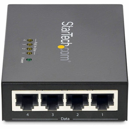 StarTech.com 4 Port Gigabit PoE+ Midspan Injector - 802.3at and 802.3af