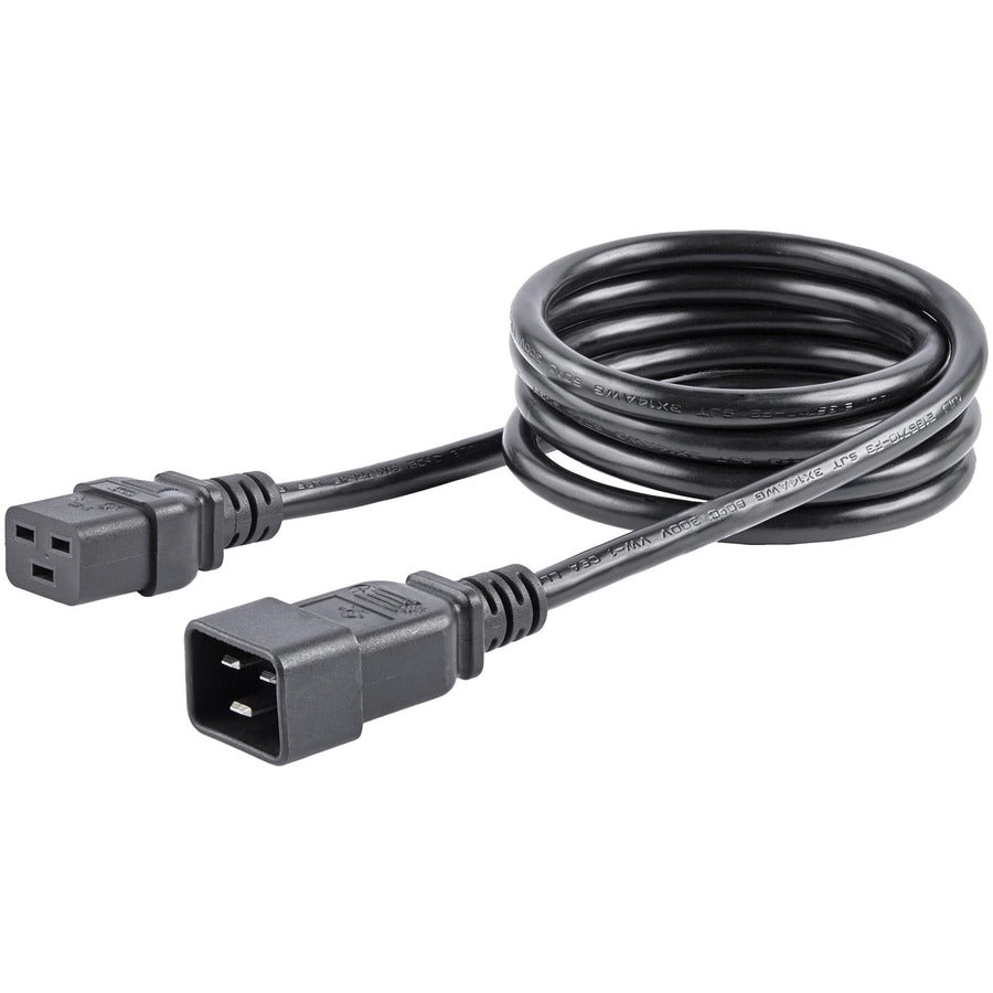 StarTech.com 6ft Heavy Duty Power Cord with C19 to C20 Connectors - 14 AWG, Black, 15A 250V