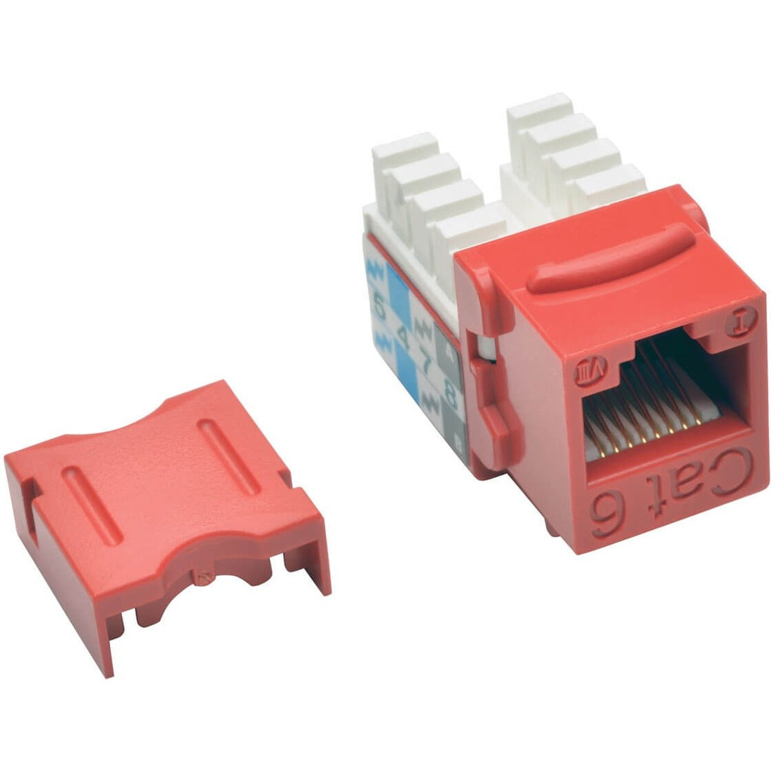 Eaton Tripp Lite Series Cat6/Cat5e 110 Style Punch Down Keystone Jack - Red, 25-Pack