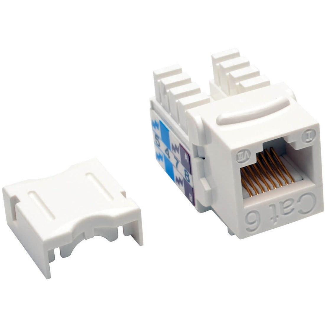Eaton Tripp Lite Series Cat6/Cat5e 110 Style Punch Down Keystone Jack - White, 25-Pack