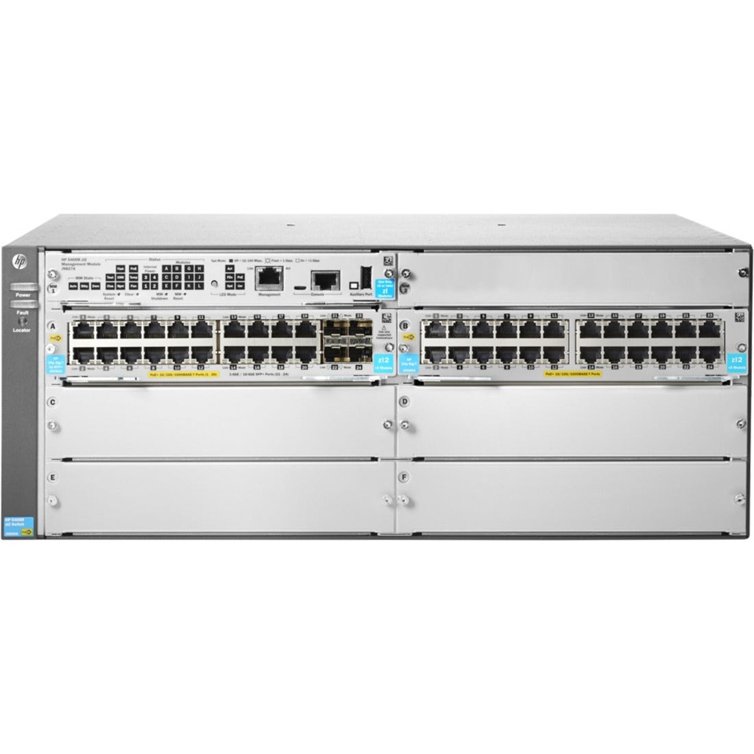 Hewlett Packard Enterprise 5406R 44GT PoE+/4SFP+ (No PSU) v3 zl2 Switch - Layer 3 Managed Network Switch
