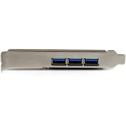 StarTech.com 4-Port PCI Express USB 3.2 Gen 1 Card - 5Gbps Data Transfer with Internal and External Ports