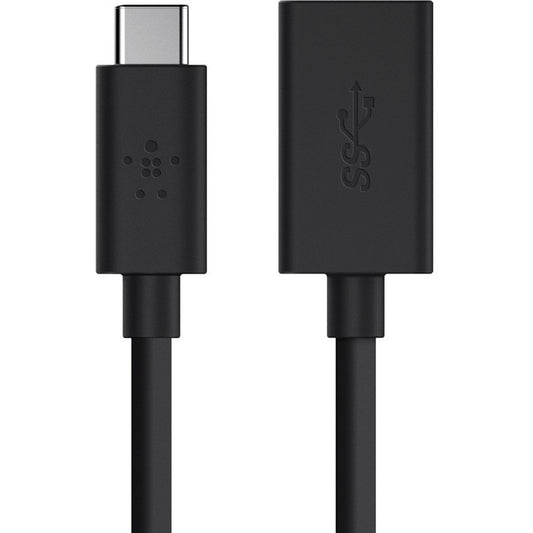 Belkin USB-C to USB-A Adapter F2CU036BTBLK for Data Transfer & Charging