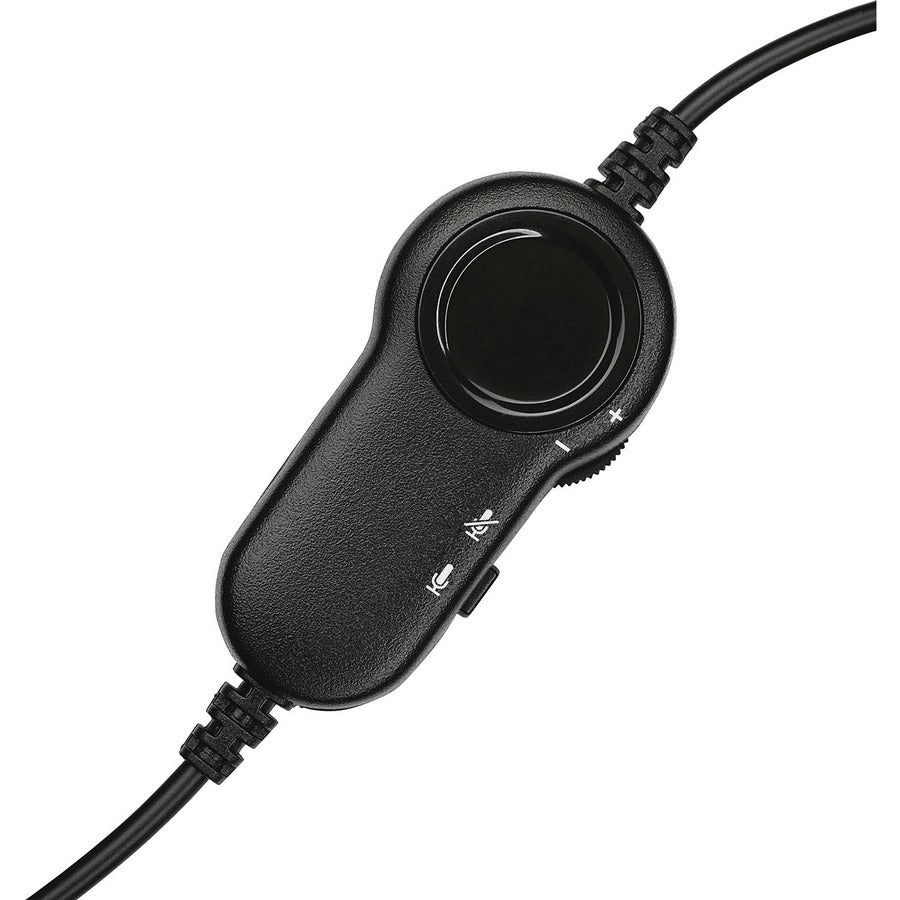 Logitech H151 Stereo Headset with Rotating Microphone - Over-the-head, Wired 3.5mm Audio Jack, Noise Canceling Microphone, Black