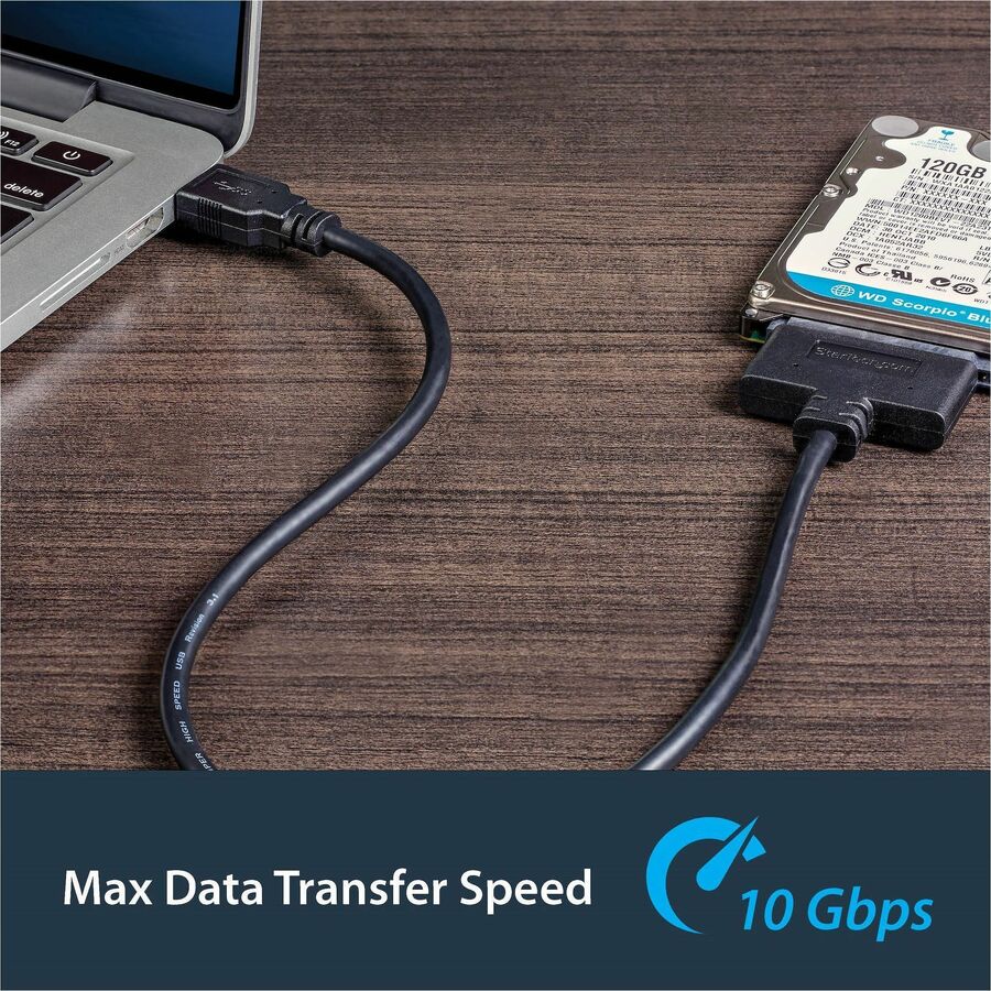 StarTech.com USB 3.1 (10Gbps) Adapter Cable for 2.5-Inch SATA SSD and HDD Drives
