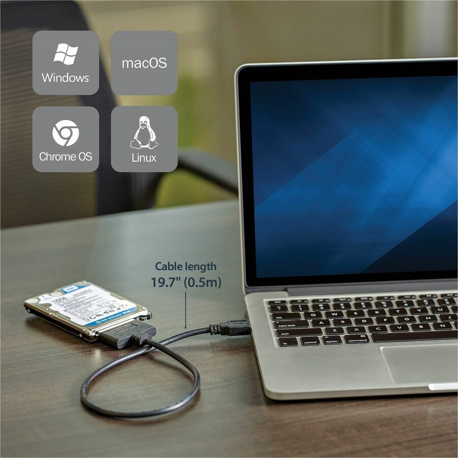 StarTech.com USB 3.1 (10Gbps) Adapter Cable for 2.5-Inch SATA SSD and HDD Drives