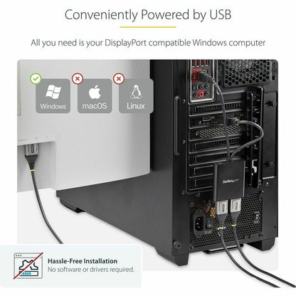 StarTech.com MSTDP122DP Dual Monitor DisplayPort 1.2 MST Hub for Windows - Supports 4K and Ultrawide Resolutions