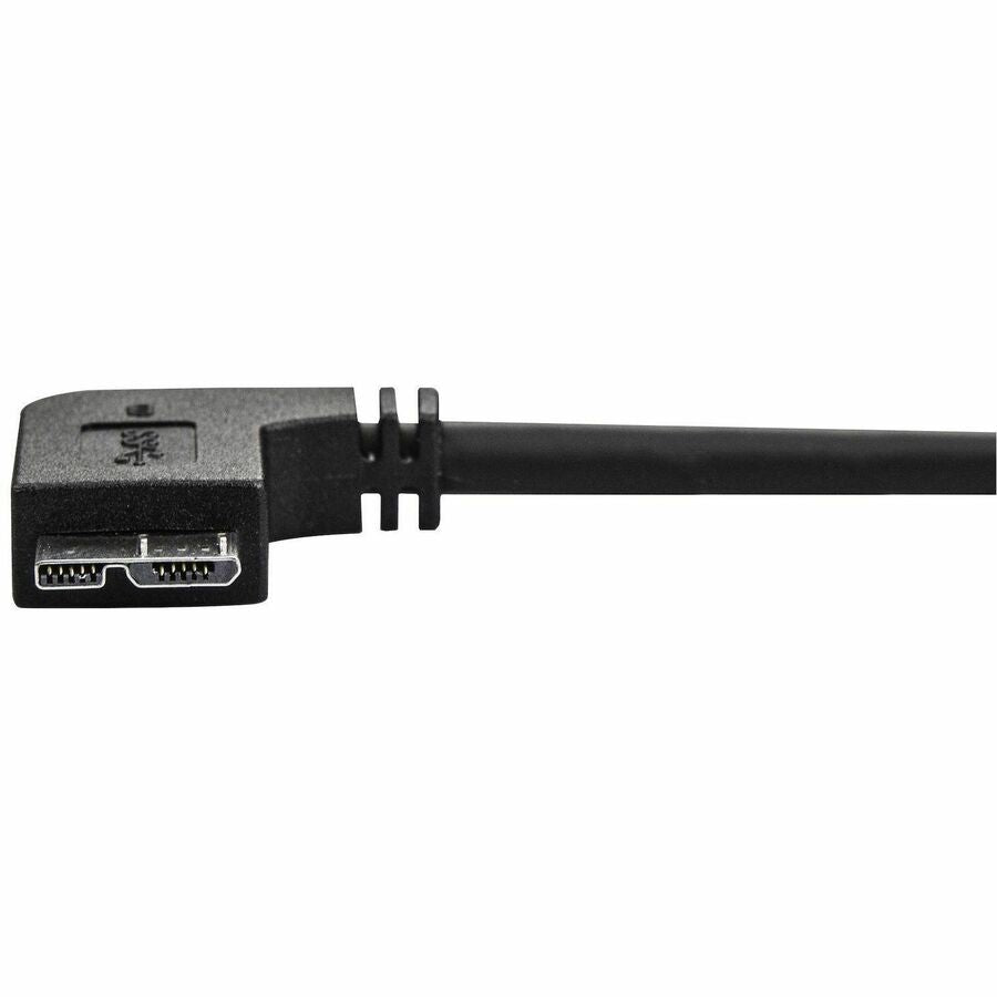 StarTech.com 2m (6ft) Slim Micro USB 3.0 Cable with Right-Angle Connector - USB 3.1 Gen 1 (5 Gbps) Data Transfer and Charging