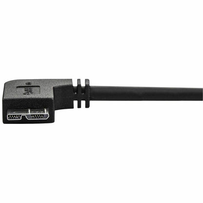 StarTech.com 2m (6ft) Slim Micro USB 3.0 Cable with Right-Angle Connector - USB 3.1 Gen 1 (5 Gbps) Data Transfer and Charging