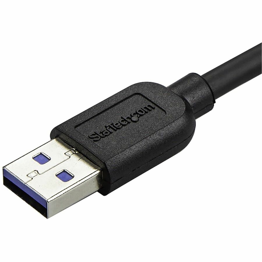 StarTech.com 2m (6ft) Slim Micro USB 3.0 Cable with Right-Angle Connector - USB 3.1 Gen 1 (5 Gbps) Data Transfer and Charging