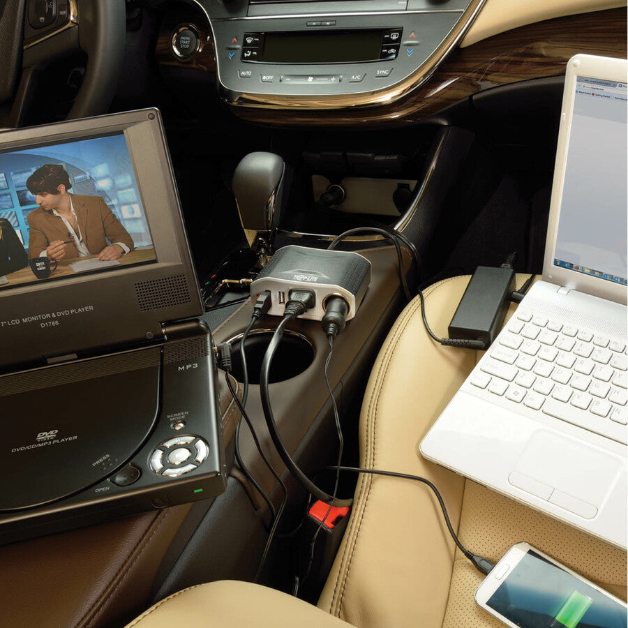 Eaton Tripp Lite Series PV100USB PowerVerter 100W Car Power Inverter with USB and AC Outlet