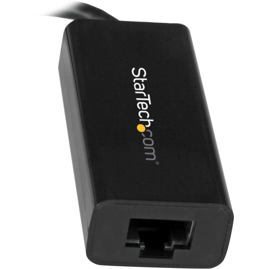 StarTech.com USB-C to Gigabit Ethernet Adapter - Thunderbolt 3 Compatible, 10/100/1000 Mbps, Portable Black