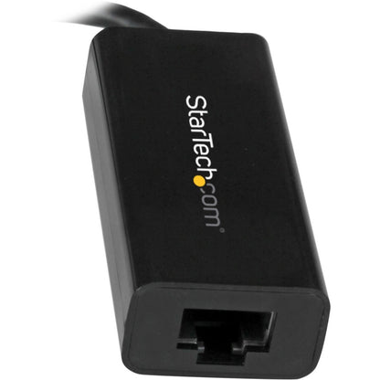 StarTech.com USB-C to Gigabit Ethernet Adapter - Thunderbolt 3 Compatible, 10/100/1000 Mbps, Portable Black
